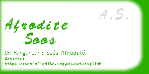 afrodite soos business card