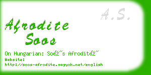 afrodite soos business card